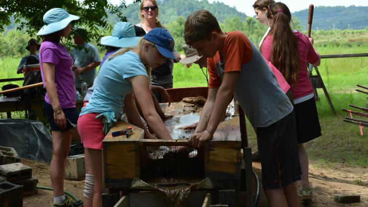 Students help archaeologists excavate the site of Fort San Juan near Morganton Students help archaeologists excavate the site of Fort San Juan near Morganton
