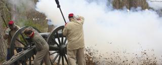 A Civil War cannon blast at Brunswick Town/Fort Anderson A Civil War cannon blast at Brunswick Town/Fort Anderson