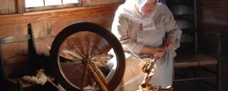 Spinning Thread at the President James K. Polk Historic Site Near Charlotte