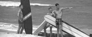 Surfers on the beach