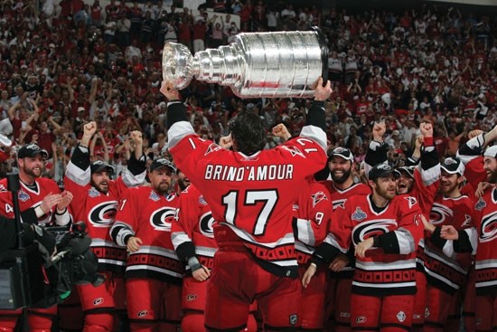 Carolina Hurricanes Stanley Cup Victory, 2006. Image from Jim McIsaac/Getty Images.