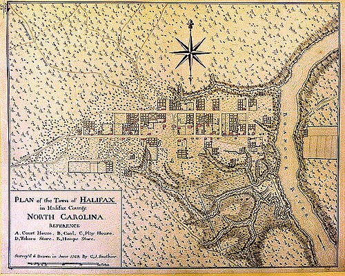 The plan for the town of Halifax, now held by the State Archives