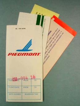 A ticket folder from Piedmont Airlines, now in the collection of the N.C. Museum of History