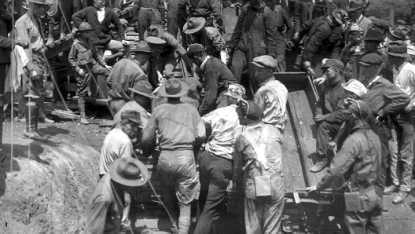 An image of the Coal Glen disaster’s aftermath from the UNC Photographic Archives