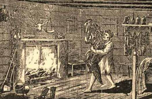 A sketch depicting an attack by the Bell Witch poltergeist. Image from Mental Floss.