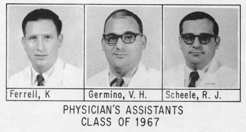 The inaugural class of graduates from Duke’s PA program. Image from the Duke University Medical Center Archives.