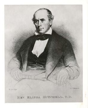 An engraving of Elisa Mitchell in the N.C. Museum of History‘s collection