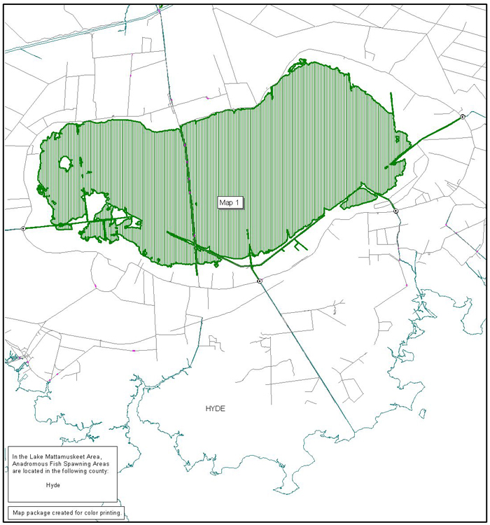 Lake Mattamuskeet area map