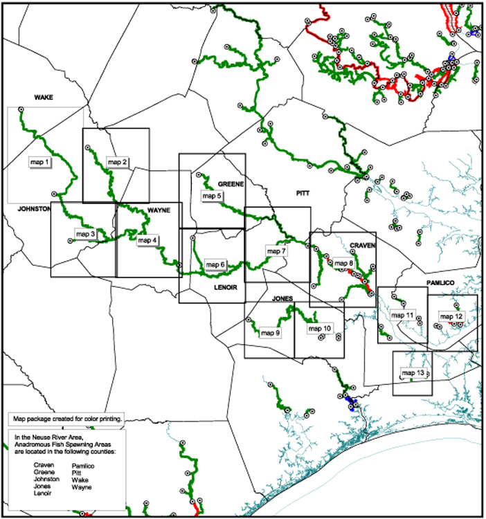 Neuse River area map graphic