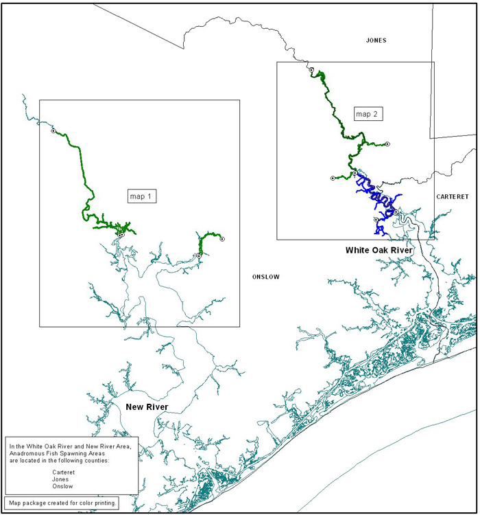 White Oak - New River area map