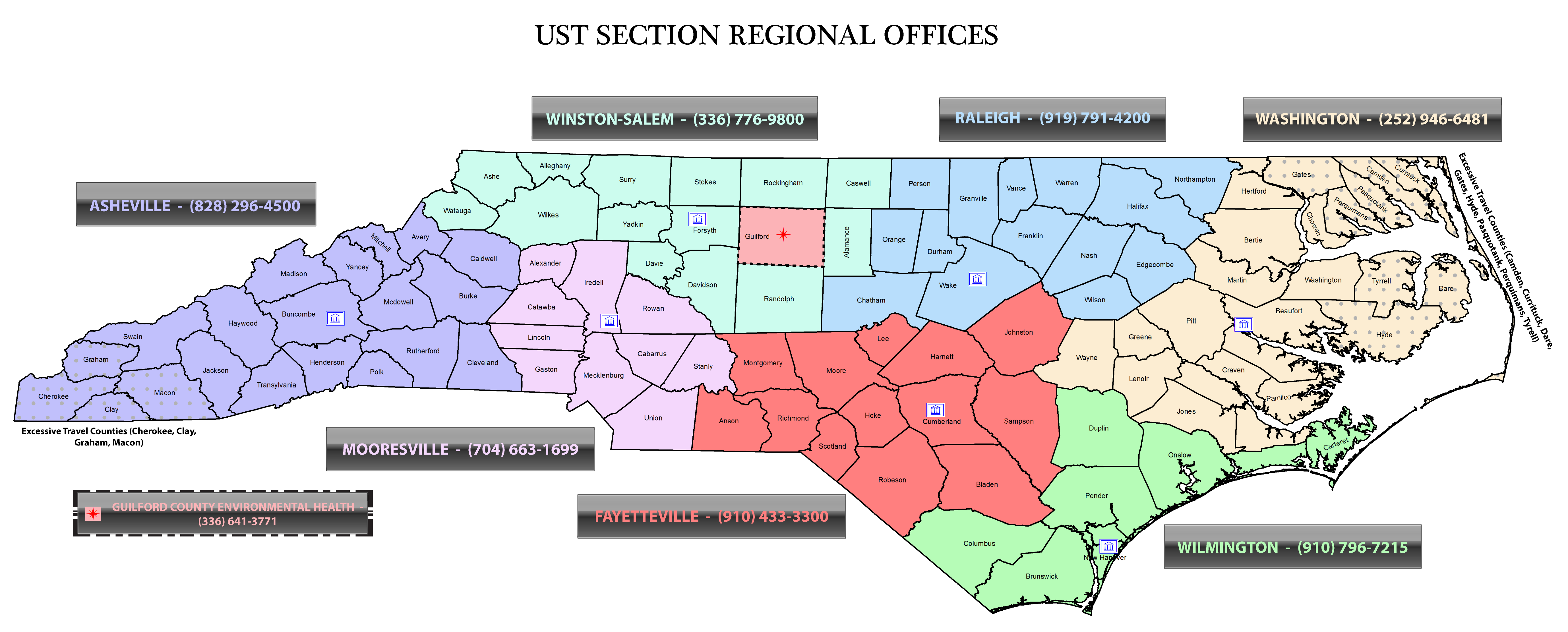 NC DEQ Underground Storage Tank Regional Offices