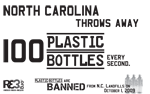 Plastic bottle string sign