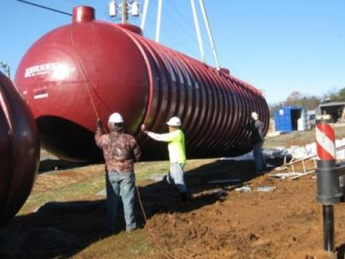 Underground storage tank installation Underground storage tank installation