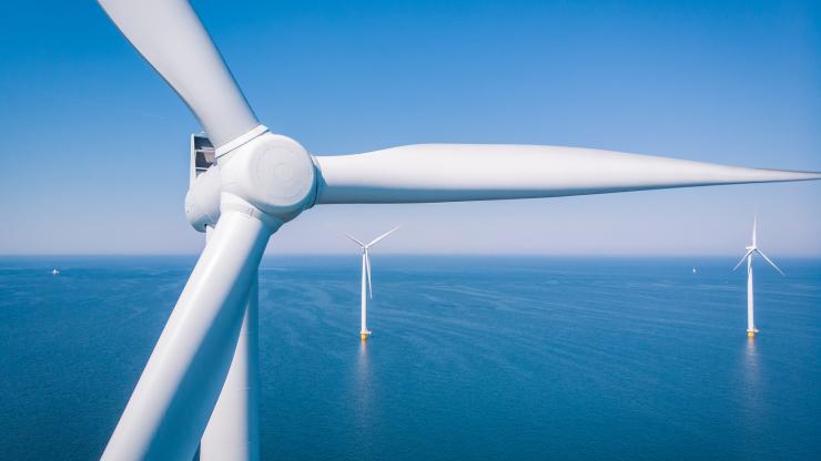 Wind turbine over water