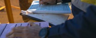 Workman with permit