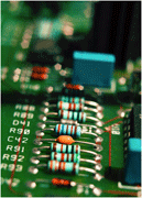close up of circuit baord