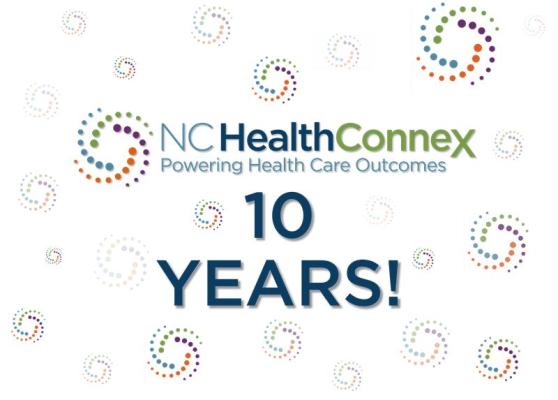 NC HealthConnex Powering Health Care Outcomes. 10 Years!
