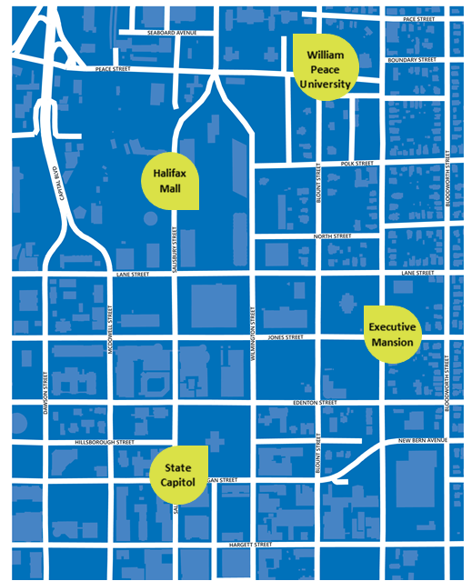 Map of walk smart area.