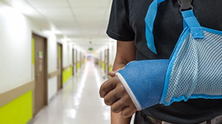 Arm in sling Arm in sling