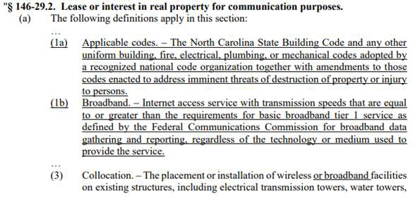Example of statutory text showing definitions in alphabetical order