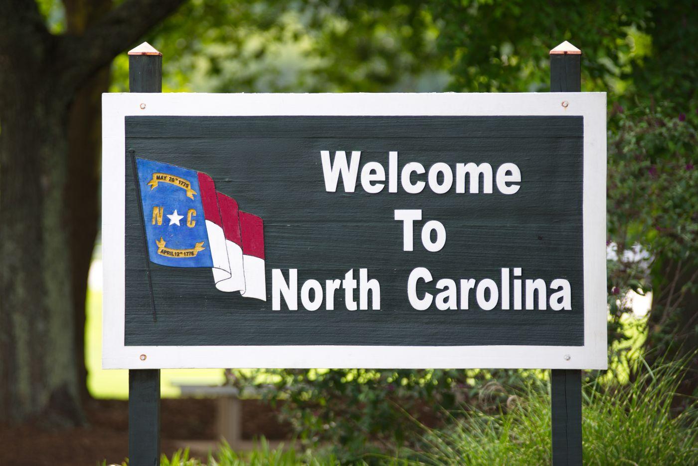 Welcome to North Carolina sign