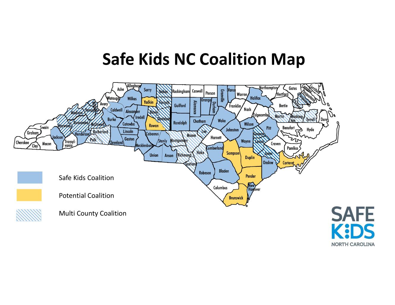 Safe Kids NC Coalition Map