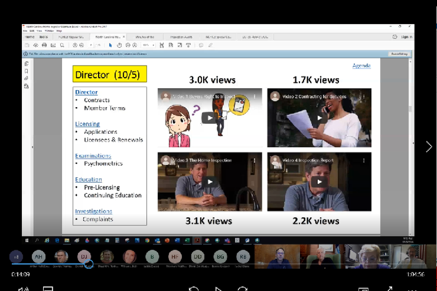 screen shot of exec director presentation