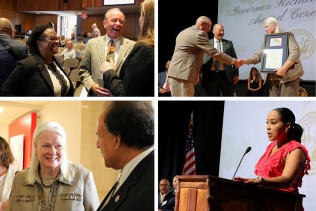 A montage of photos from the 2025 Caswell Awards ceremony.