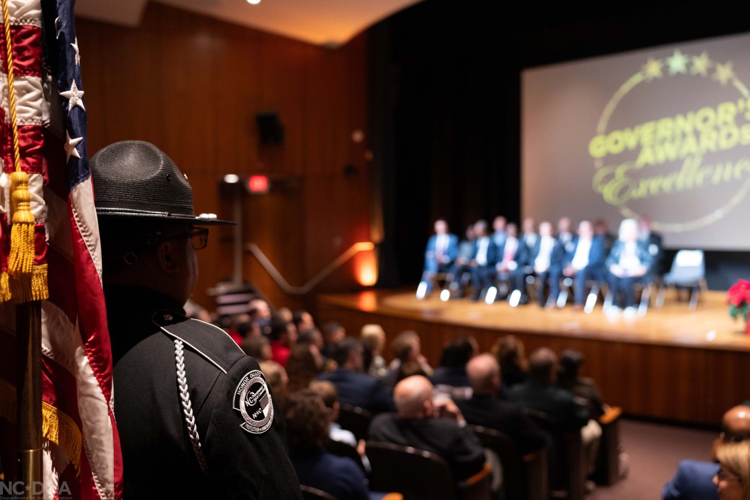 Presenting the flags