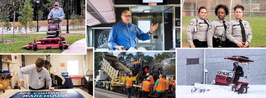 Various North Carolina state employees working.