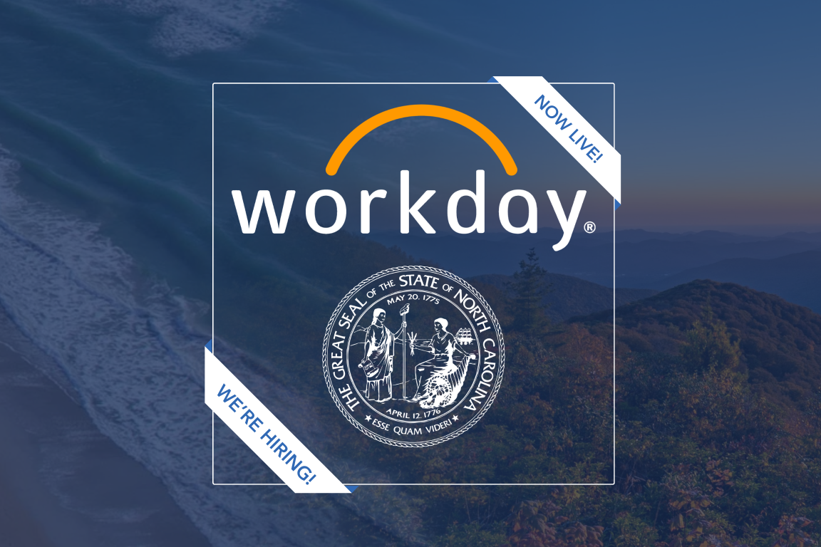 Workday logo and North Carolina state seal