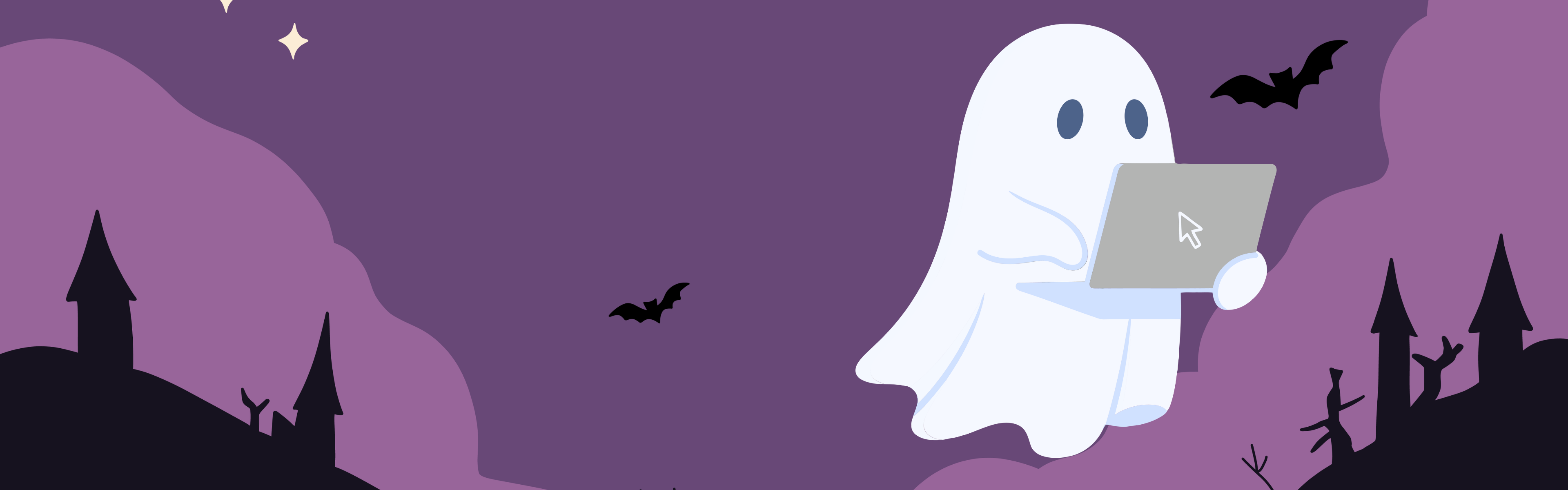 Ghost with laptop