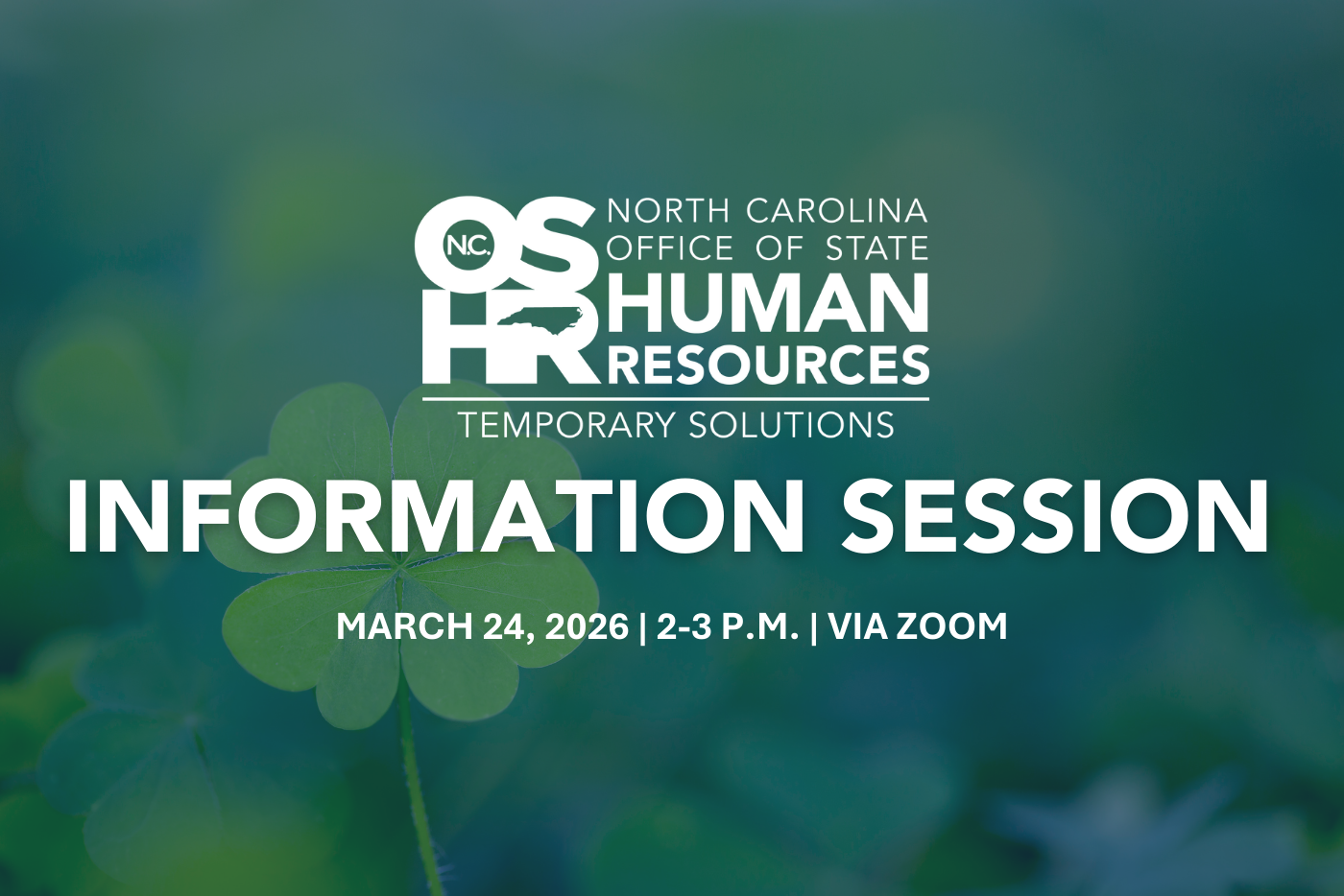 Information Session, March 24, from two to three PM.
