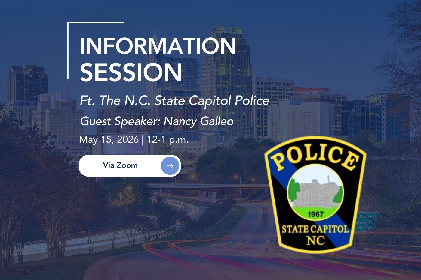 Information session banner. Details follow on page.