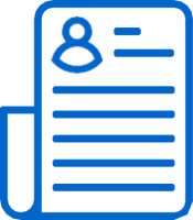 Person's profile document icon.