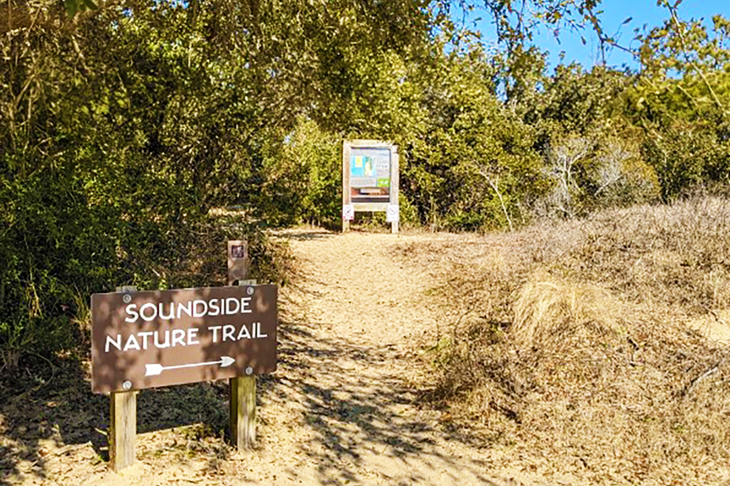 The Soundside Nature Trailhead at the Soundside Access at Jockey's Ridge State Park