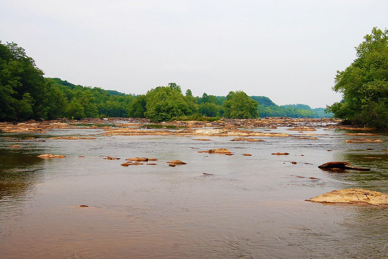 Yadkin River at Bean Shoals Access at Pilot Mountain State Park