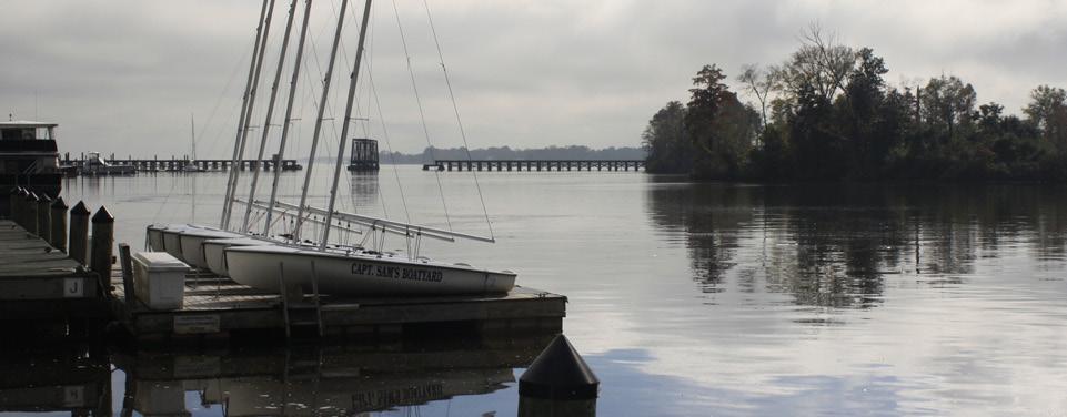 Photo of a sailboat on the Pamlico River at Washington