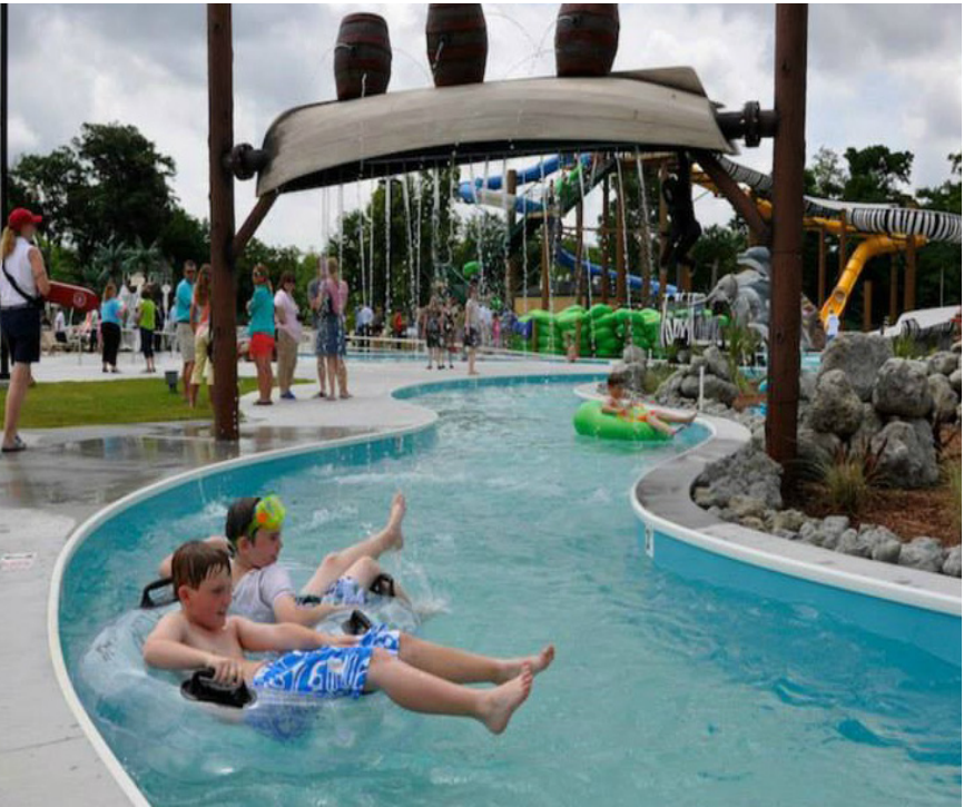 Photo of people enjoying the Woodmen Water Park lazy river