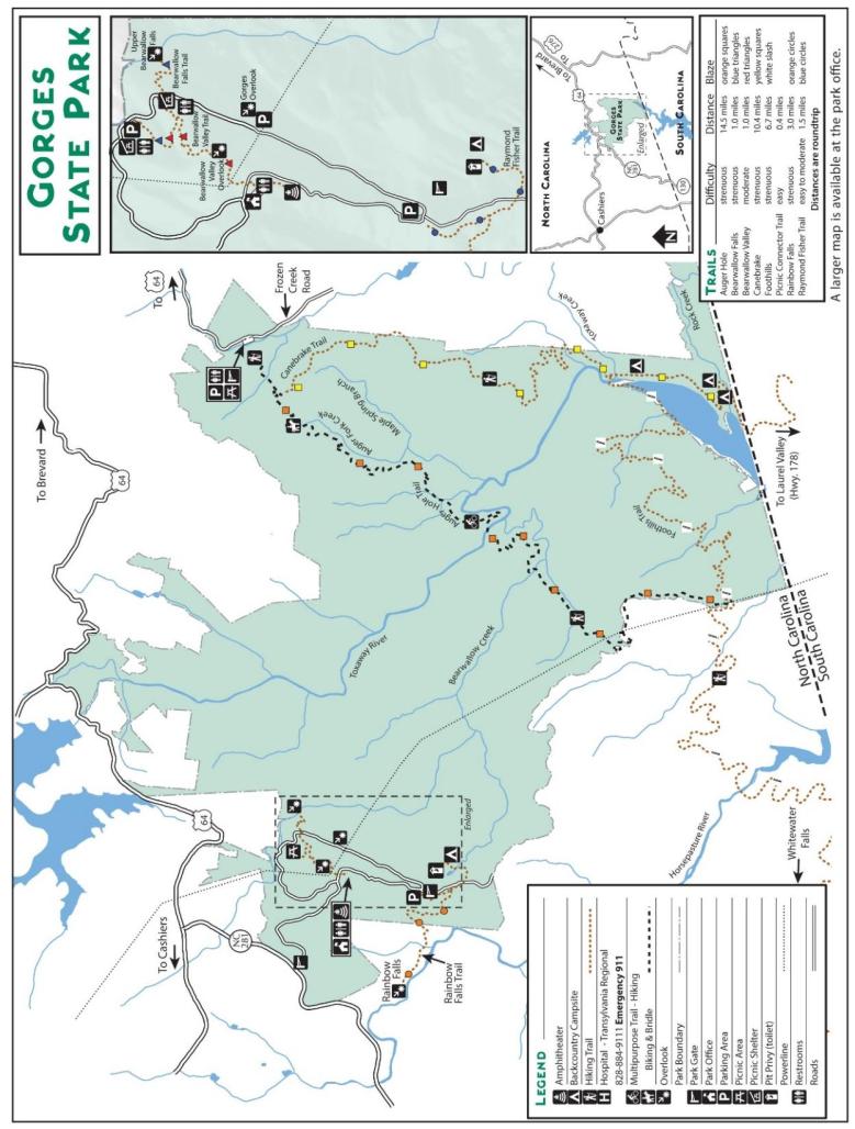 Gorges State Park Map