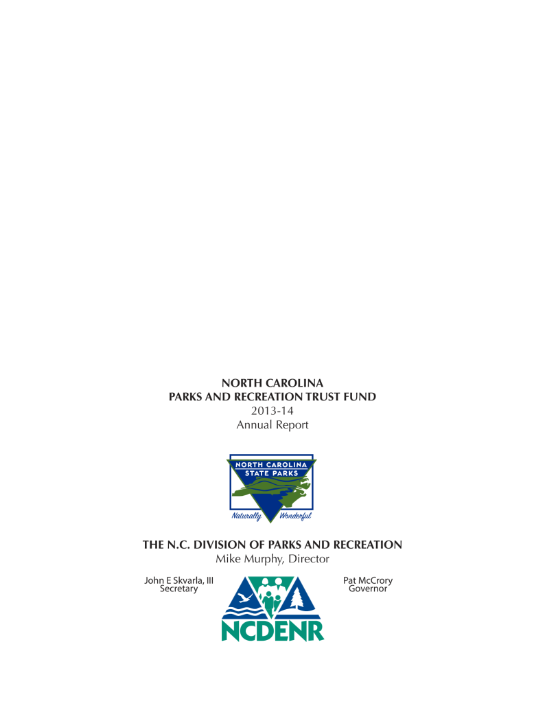 Logos of North Carolina State Parks and NCDENR