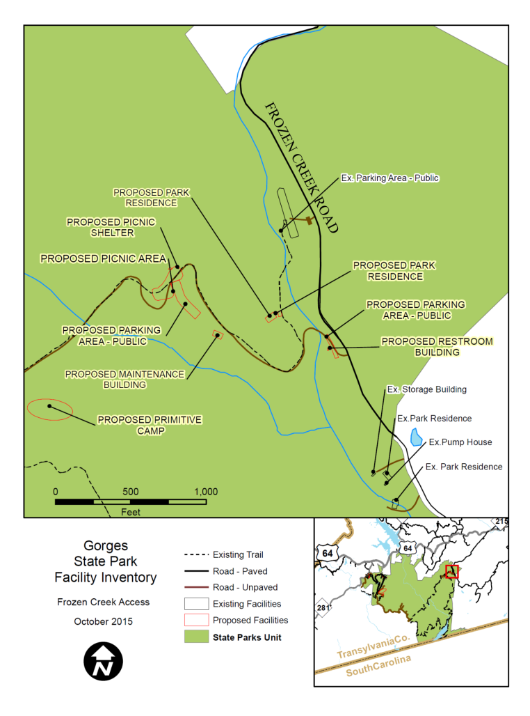 Map of Project 2 Frozen Creek Access