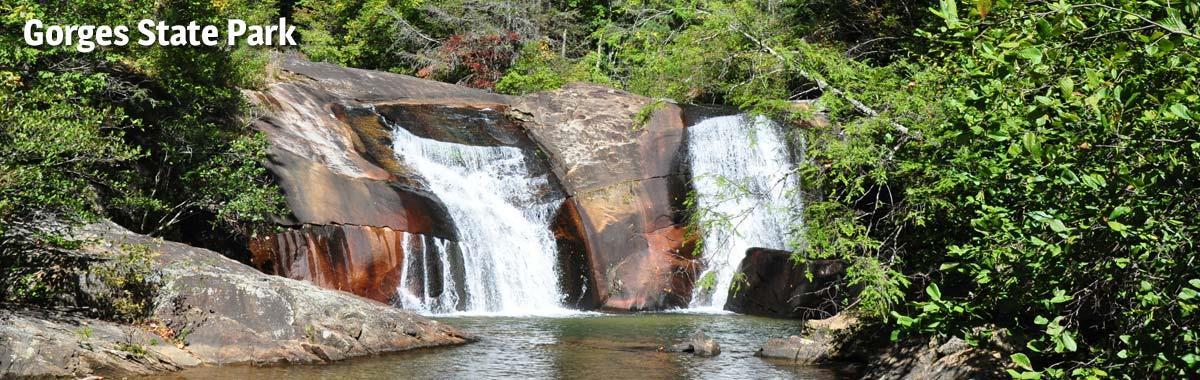 Photo of waterfalls at Gorges State Park