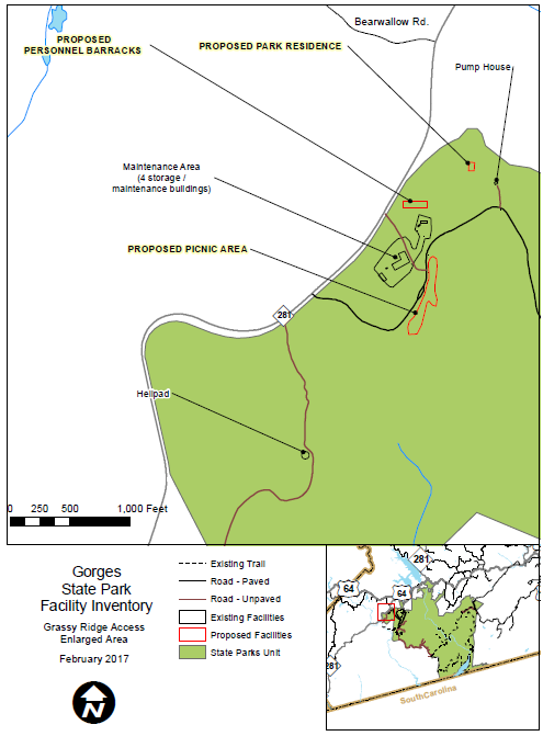 Map of Project 3 Grassy Ridge Access