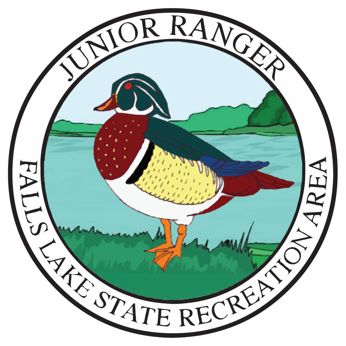 Junior Ranger patch for Falls Lake State Recreation Area