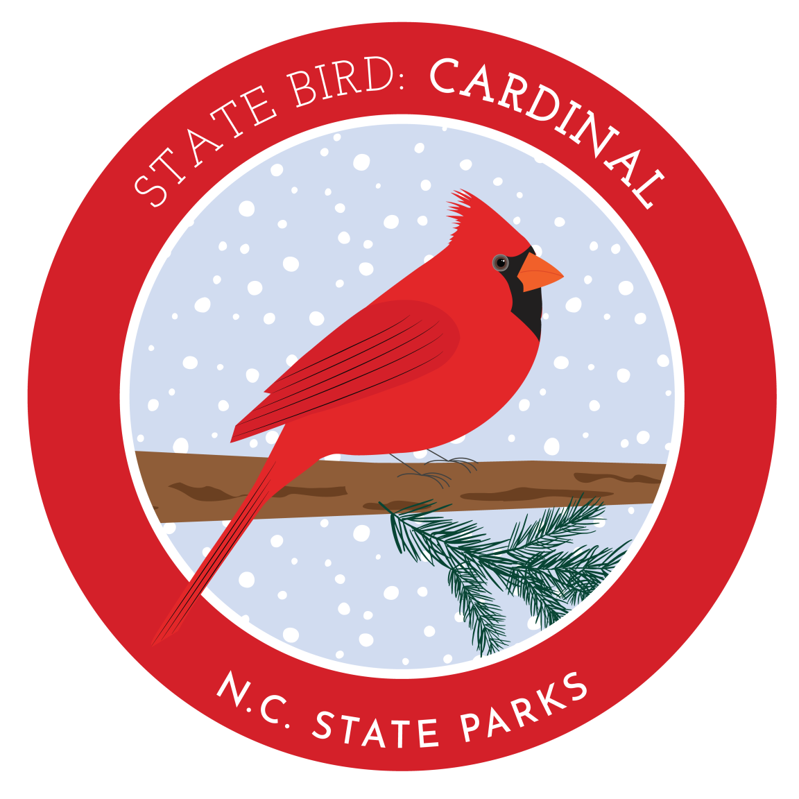 state bird - cardinal sticker
