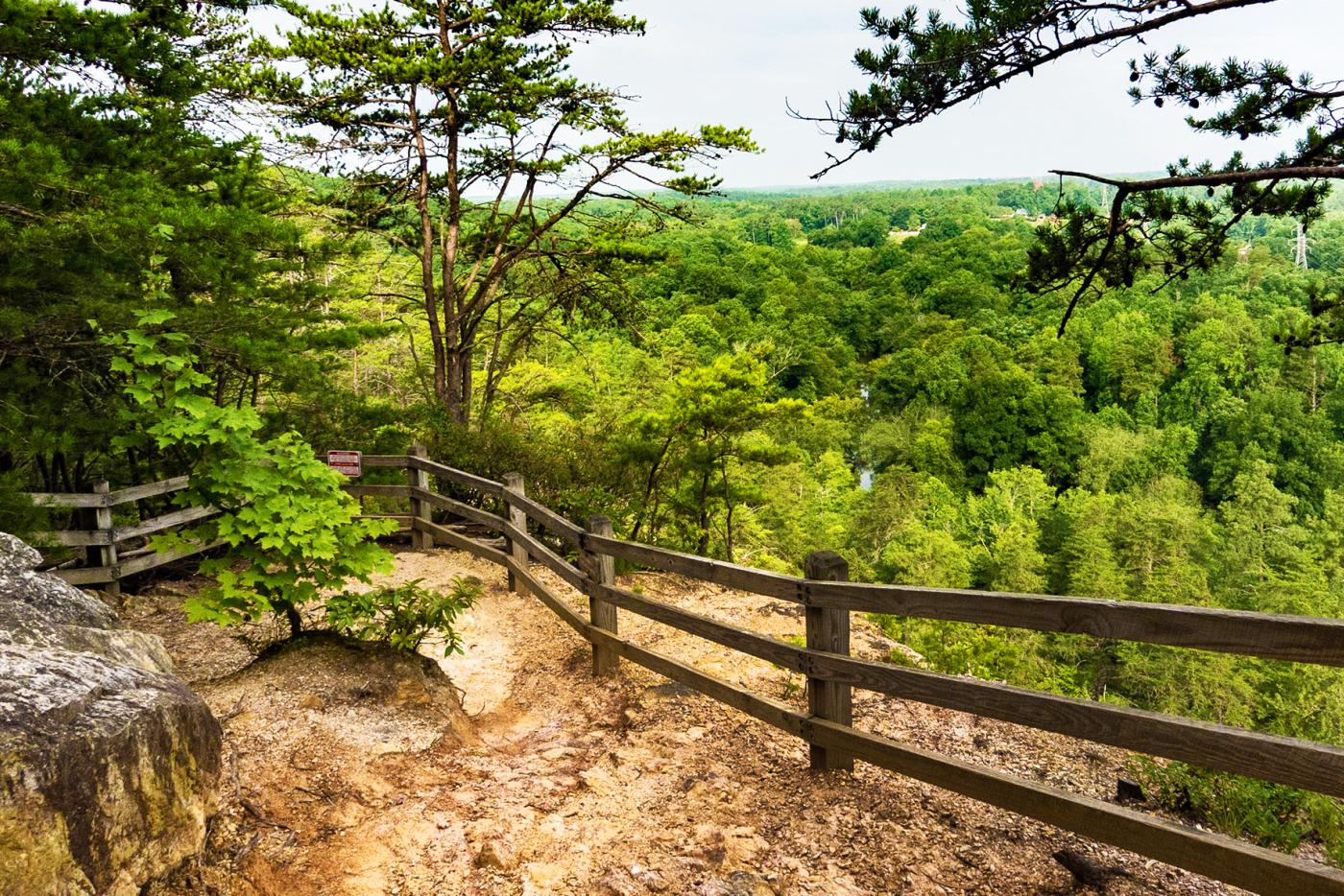 The overlook at Occoneechee Mountain State Natural Area