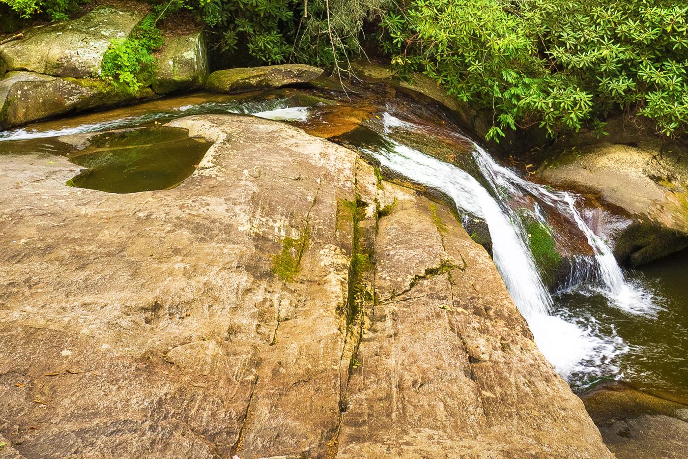 Upper part of High Shoals Falls at South Mountains State Park