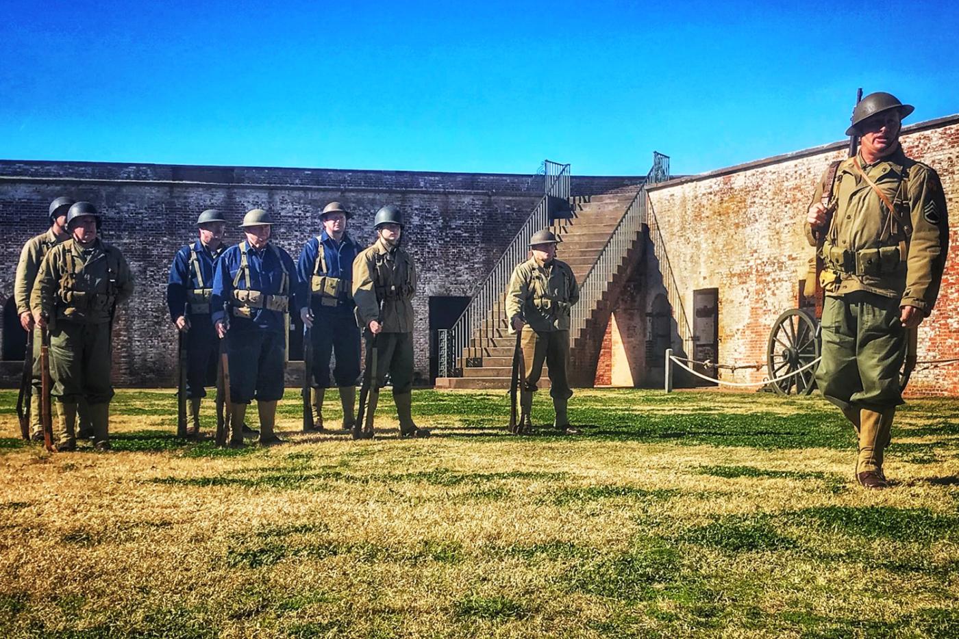 World War II reenactors at Fort Macon State Park