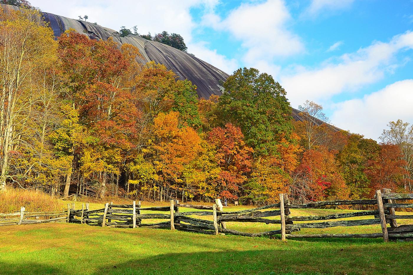 Fall colors at Stone Mountain State Park